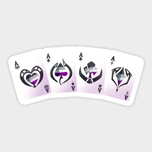 Ace Pride Hand of Cards Sticker by Phreephur